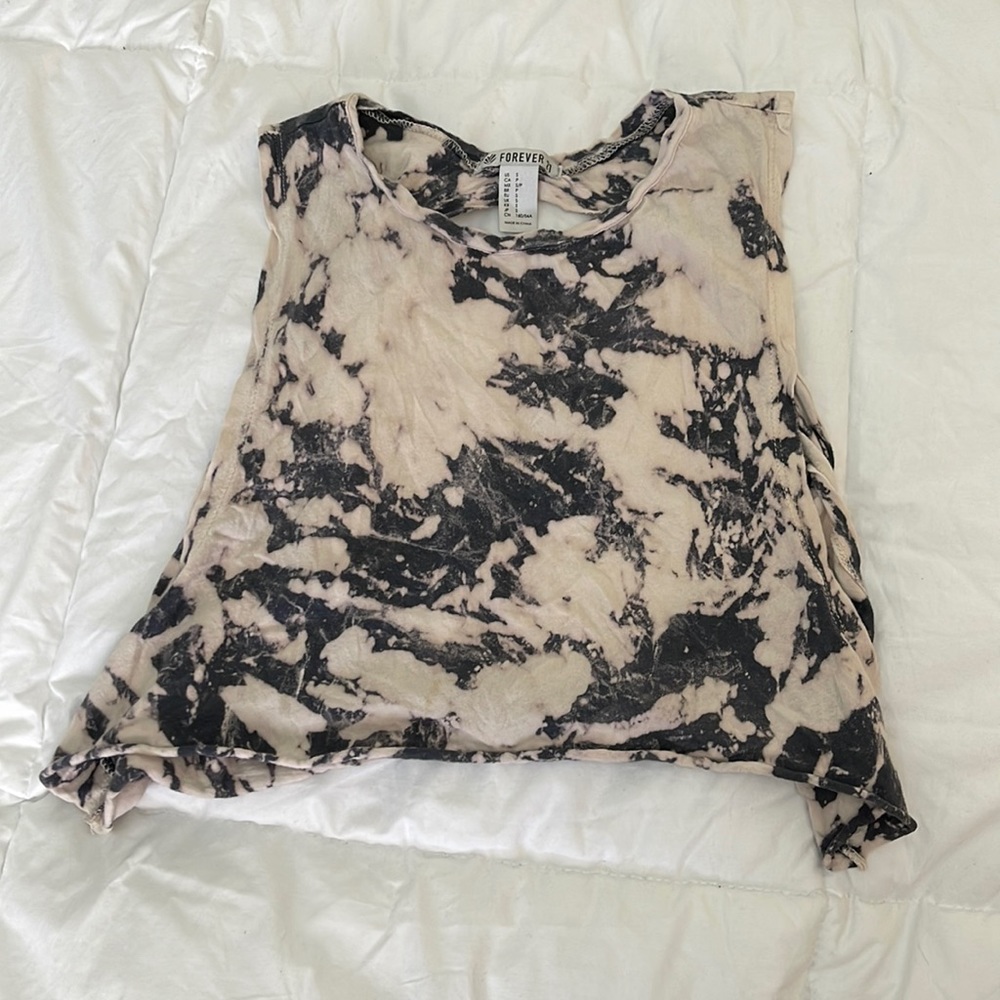 Forever 21 Tie Dye Cropped Tank Top